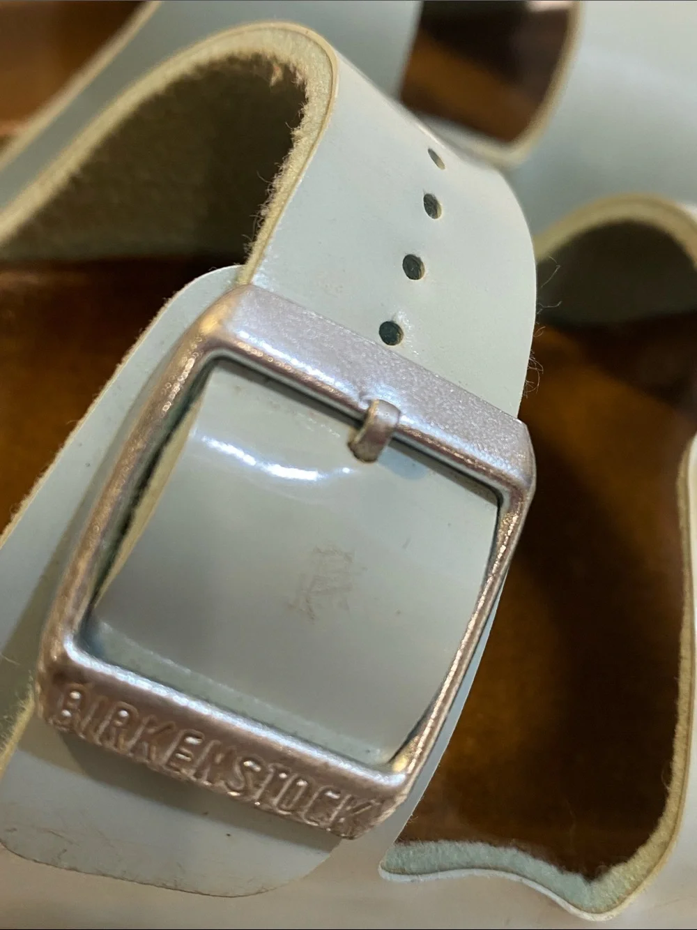 Birkenstock Kids Two-Buckle Slides in Pale Blue Sandals Size 32